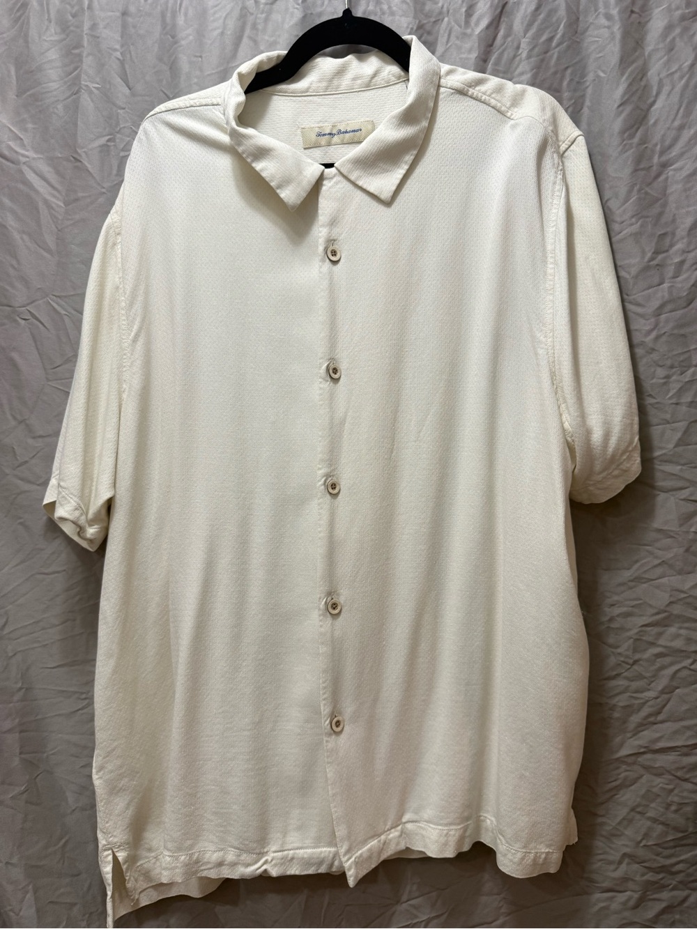 Tommy Bahama Cream Short-Sleeve Button-Front Camp Shirt